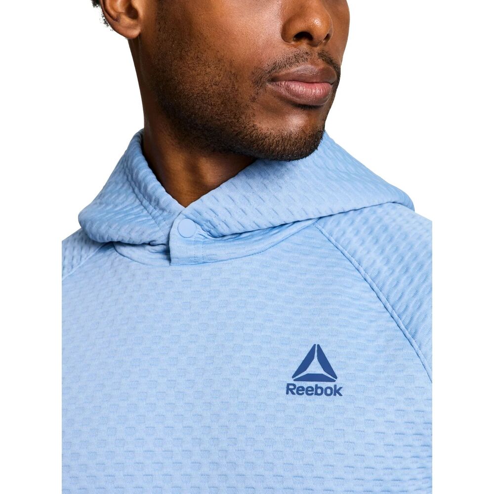 Reebok Men's Surge Textured Knit Pullover Hoodie Sweatshirt Size M Faded Denim